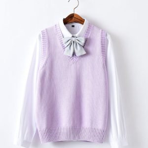 JK 12 colors uniform knit sweater vest