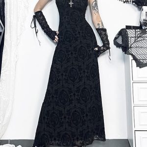 Exotic cross flocking dress