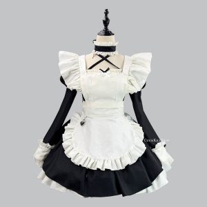 Gothic ruffle maid dress