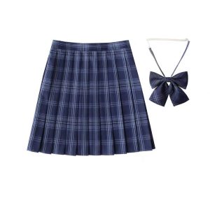 [Ocean Legend Blue] JK vintage plaid uniform skirt
