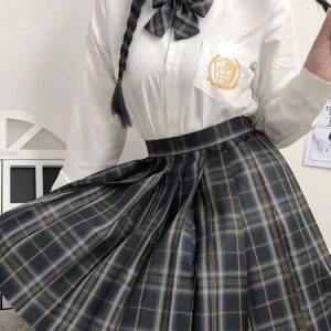 [August Olive] JK uniform skirt