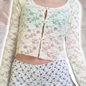 Coquette hollow-out lace top
