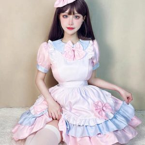 Pink creamy maid dress