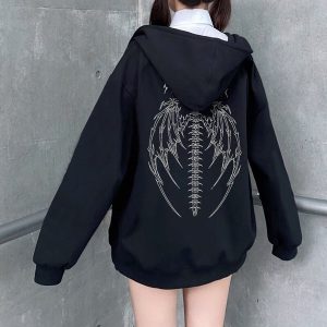 Evil wings darkness hoodie jacket