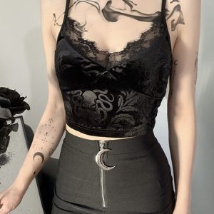 Aesthetic jacquard camisole