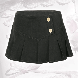 Vintage button mini skirt