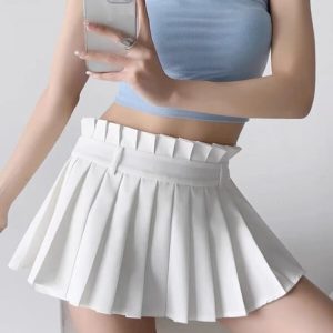 Spicy pleated mini skirt