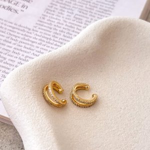 Becci Cuff Earrings - Gold