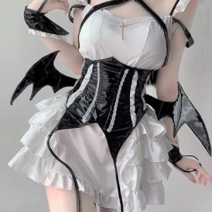 Evil wings sweetheart maid dress