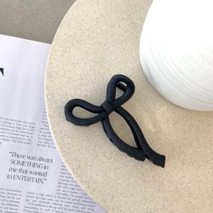 Matte Bow Claw Clip - Black