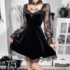 Lace doll dark dress