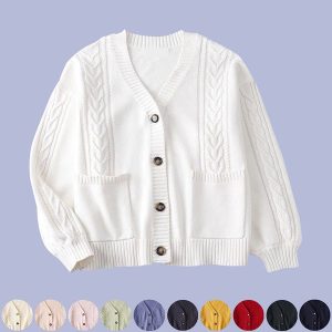 JK winter fluffy warm uniform cardigan