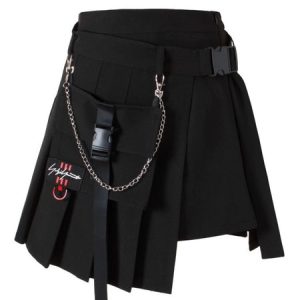 [Plus size] Harajuku goth cool girl pant-skirt