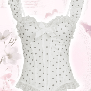 Colette polkadot lace corset