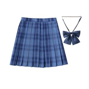 [Island Blue] JK vintage plaid uniform skirt