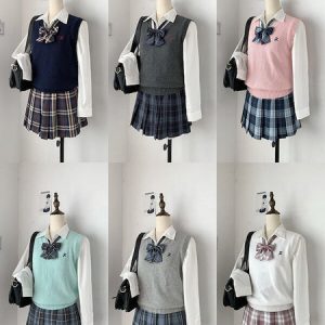 Jk embroidered solid color sweater vest