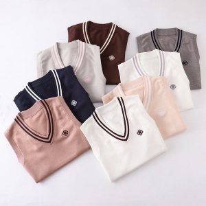 JK spring V-neck knit sweater vest