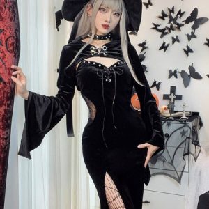Halloween goth dress set