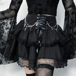 Fairy goth chains skirt